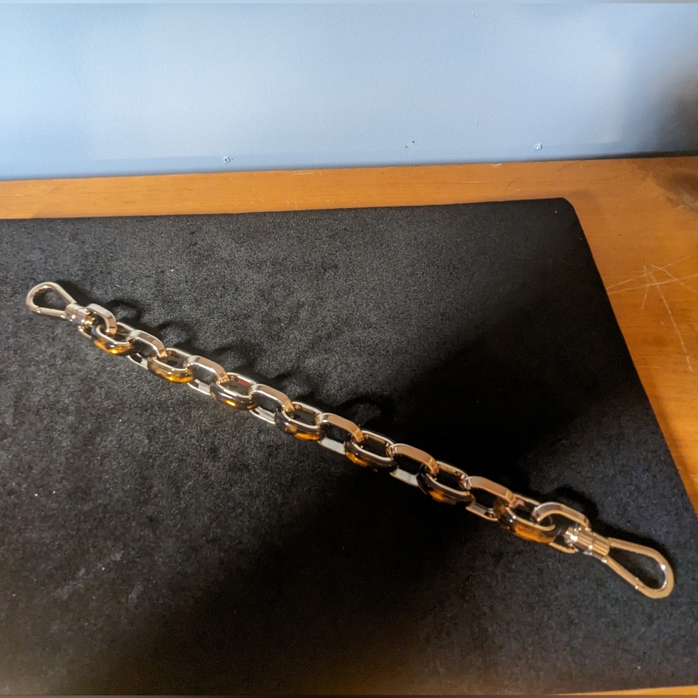 Kate Spade Make It Mine Chain Link Tortoise Gold Removable Strap